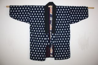 Japanese Thick Yukinko - Kasuri Sashiko & Stripes Noragi Cotton Of Work Clothes photo