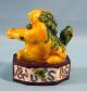 Vintage Porcelain Foo Dog Guangdong Temple Circa Ching Period C Foo Dogs photo 3