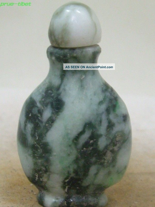 Green - Cui - Jade Snuff Bottle Rare Chinese Antique P - 6954 Snuff Bottles photo