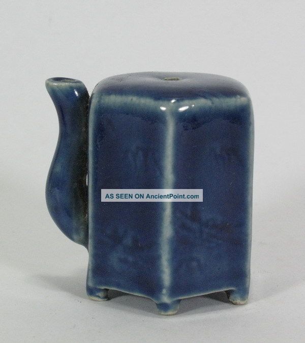 Rare China Jun Kiln Porcelain Blue Carved Water Dropper Other photo