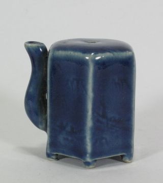 Rare China Jun Kiln Porcelain Blue Carved Water Dropper photo