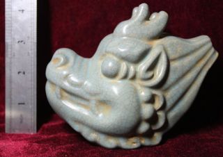 Chinese Rare Elegant Jun Porcelain Sculpture photo