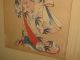 Fine Late 19thc? Wood Block Print Of A Woman In A Kimono Hollywood Hills Estate Prints photo 2