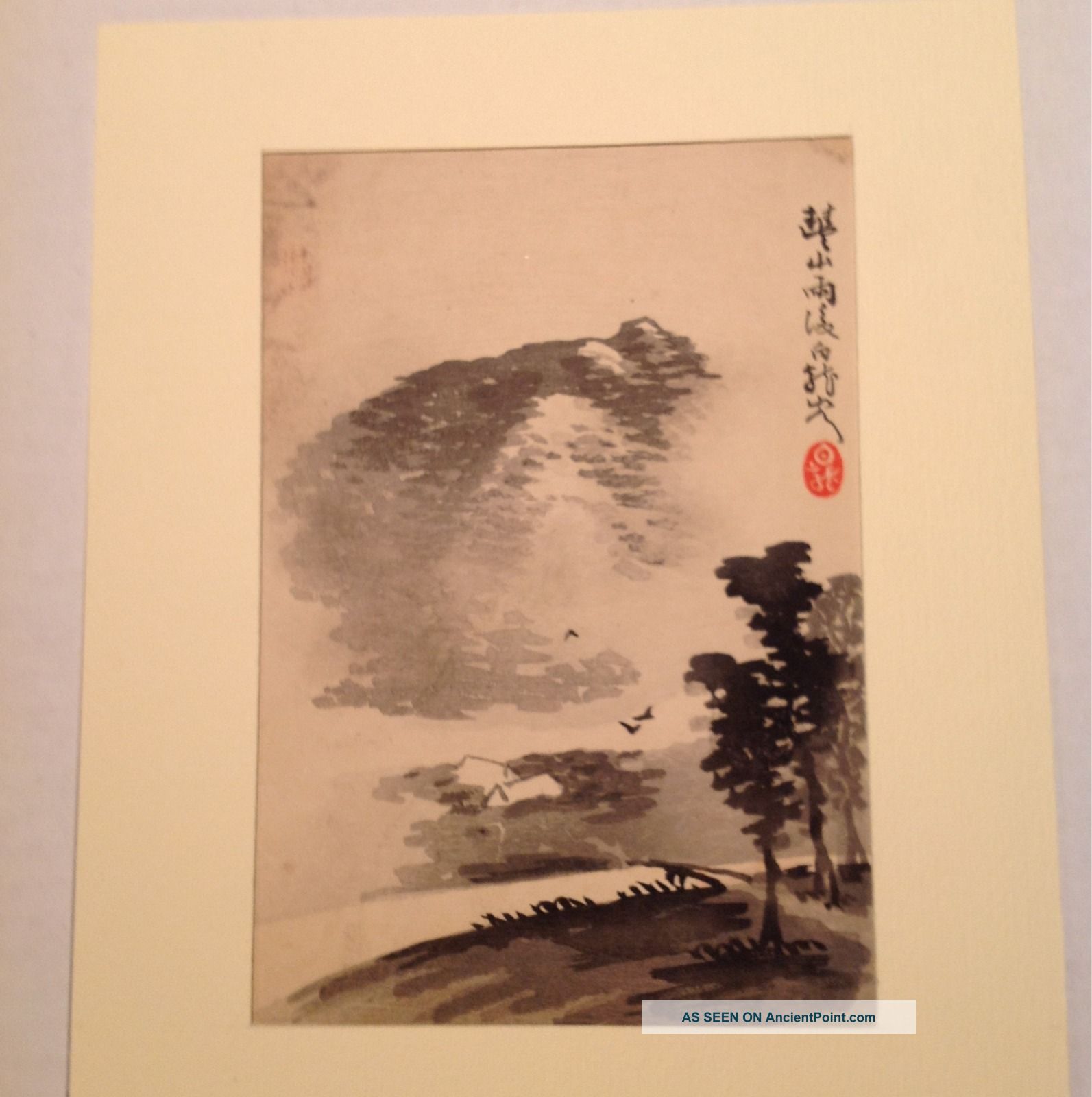 Sacred Mt.  Fuji,  Signed Sugawara,  1892,  Handcolored Woodcut Prints photo