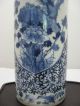 19th Century Chinese Blue And White Cylinder Vase Vases photo 5