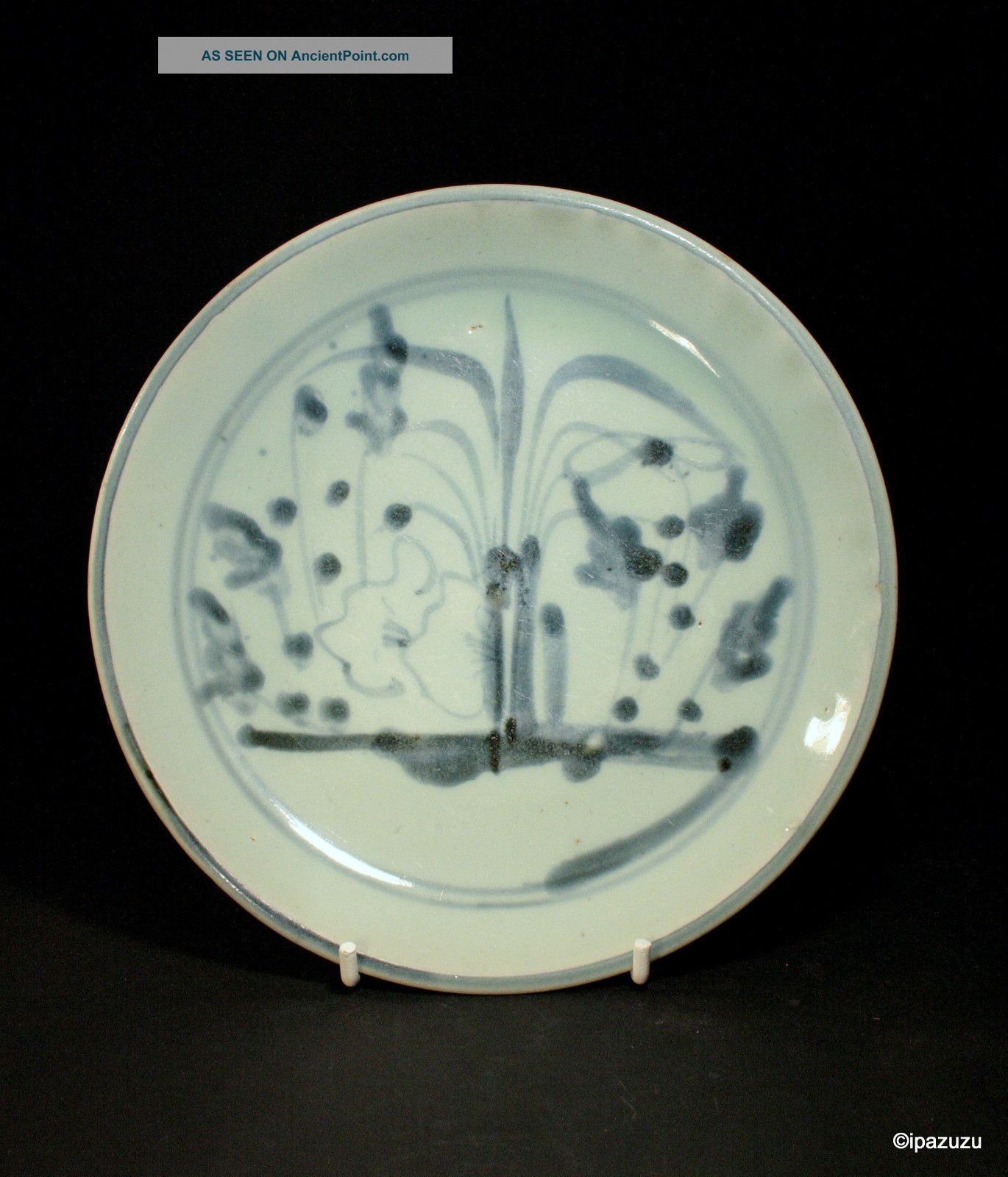 Chinese Antique Porcelain Blue & White Plate Plates photo