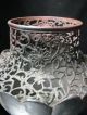 Antique Chinese Pierced Cast Bronze Censer Incense Burner Alter Vase W/seal Mark Incense Burners photo 4