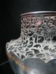 Antique Chinese Pierced Cast Bronze Censer Incense Burner Alter Vase W/seal Mark Incense Burners photo 5