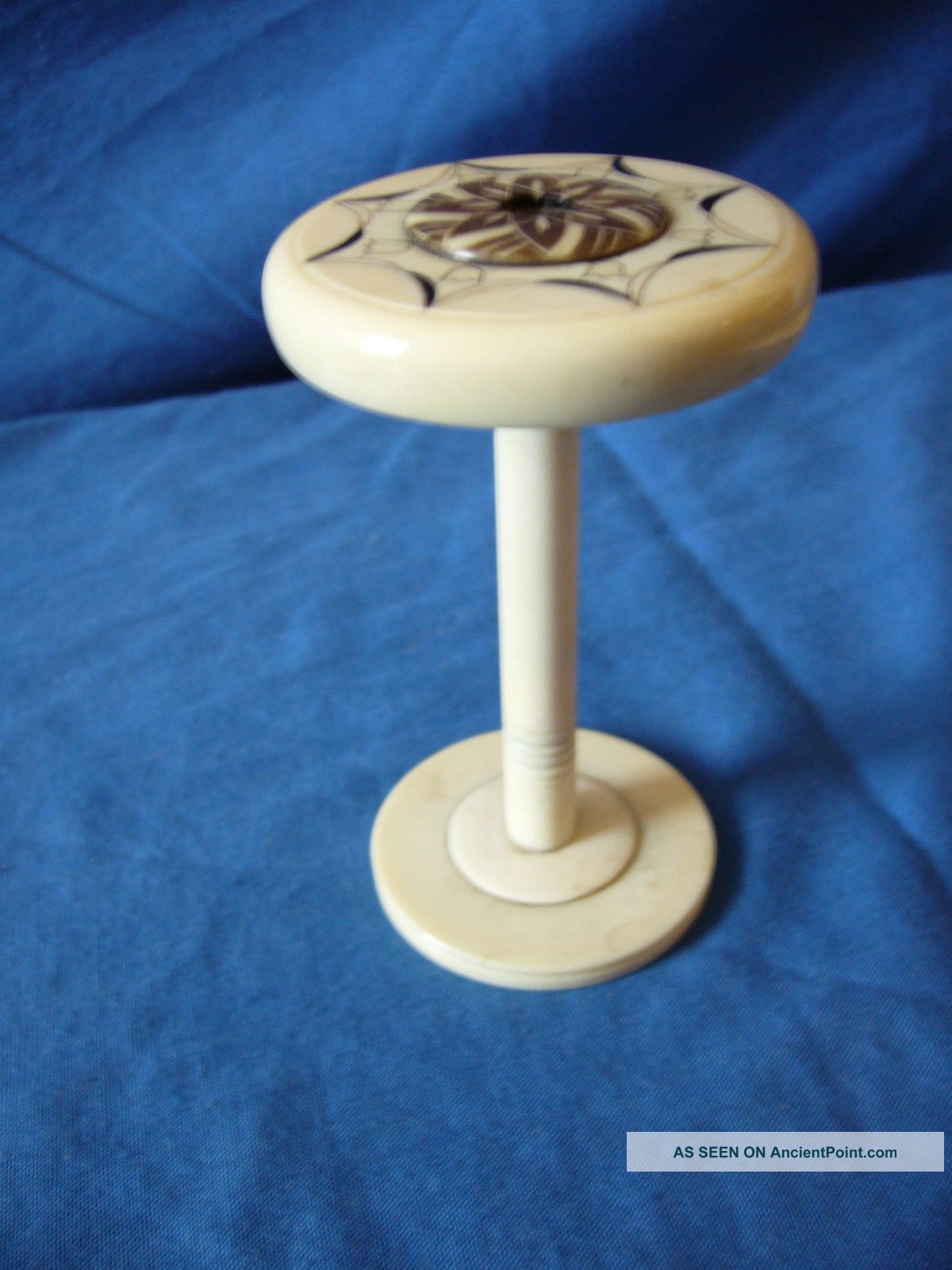Antique Chinese Early 1900s Art Deco Faux Ivory Hat Pin Holder Other photo