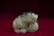 Chinese Antique Recumbent Jade Cat W/ Dragonfly 1910 Or Earlier Other photo 7