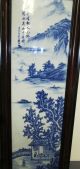 Large Pair Of Chinese Porcelain Framed Blue And White Plaques Other photo 4