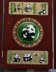 Seven Gold Plated Decals Commemorative Set For Giant Pandas Other photo 2