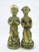 Boy&girl Statues Lovely Bronze Chinese Antique Men, Women & Children photo 11