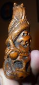 Amazing Netsuke Dragon In The Waves Expertly Carved C20th Signed Rare Netsuke photo 1