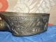 Old Chinese Bronze/brass Silk Iron W/jade Handle And Deer & Cranes Cast On Iron Other photo 3