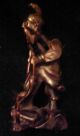 Chinese Carved Wooden Figure Fisherman Circa 1900 Woodenware photo 2