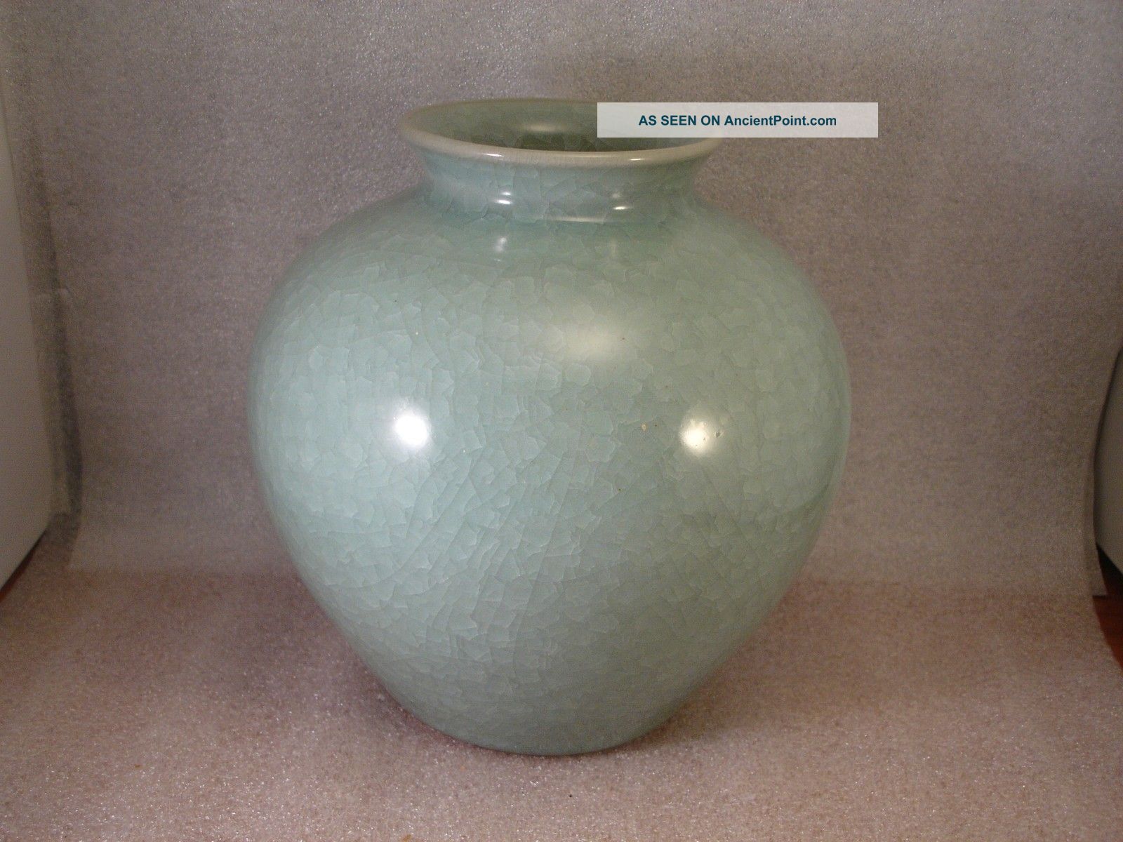 Signed Meiji Period Celadon Porcelain Vase Chinese Japanese Or Korean Vases photo