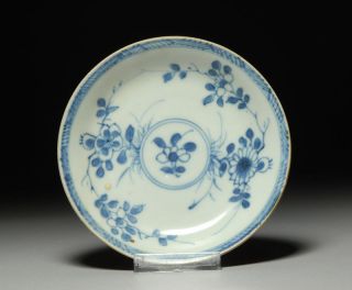 Antique Ca Mau Cargo Shipwreck Blue & White China Cherry Blossom Tea Plate 1723 photo