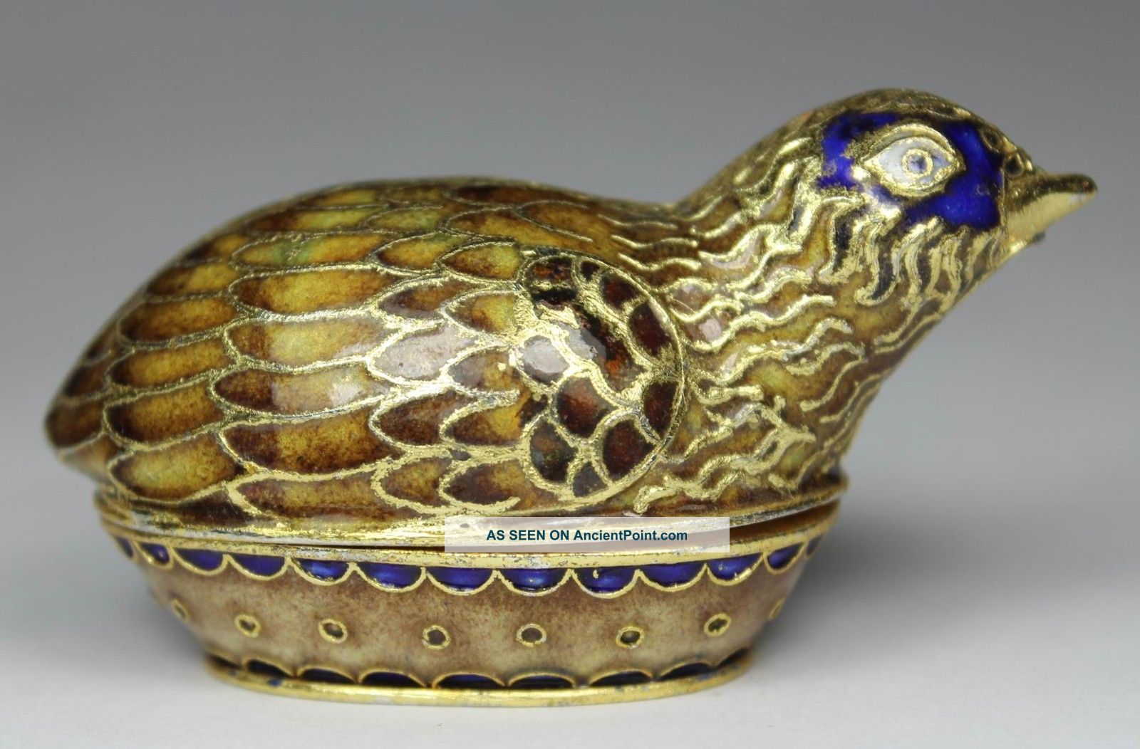 Chinese Handwork Cloisonne Bird Flower Old Statues Other photo