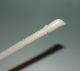 Ancient China Jade Chinese Hetian Jade Hand - Carved Hairpin 22.  3cm Other photo 5