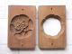 Japanese Antique Kashigata Lotus Flower With Cover Hand Carved Wooden Mold Other photo 2