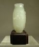 Finest Quality Chinese Carved White Jade Snuff Inscribed Poem Traveler Antique Snuff Bottles photo 3