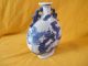 Vase Ceramic Porcelain Glaze Blue Exquisite Chinese Ancient Unique 2 Vases photo 3