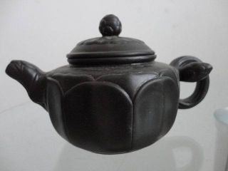 Chinese Yixing Zisha Teapot Deep Purple Lotus Shape Exquisite 11 photo