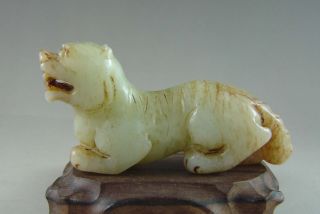 Old Chinese Nephrite Jade Carved Luckly Beast Carving photo