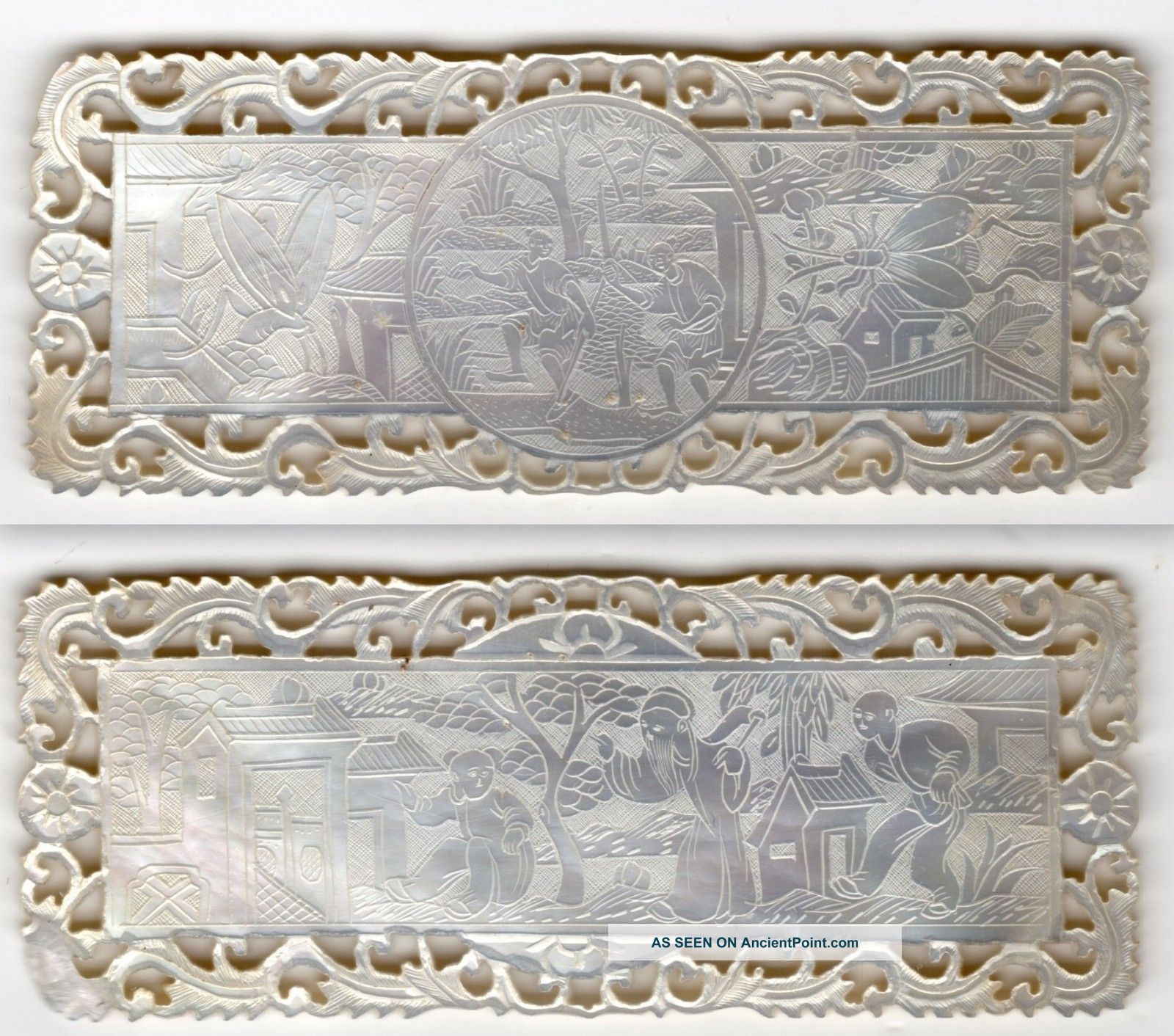 Rectangular Chinese Mother Of Pearl Gaming Counter Circa 1820.  (04) Other photo