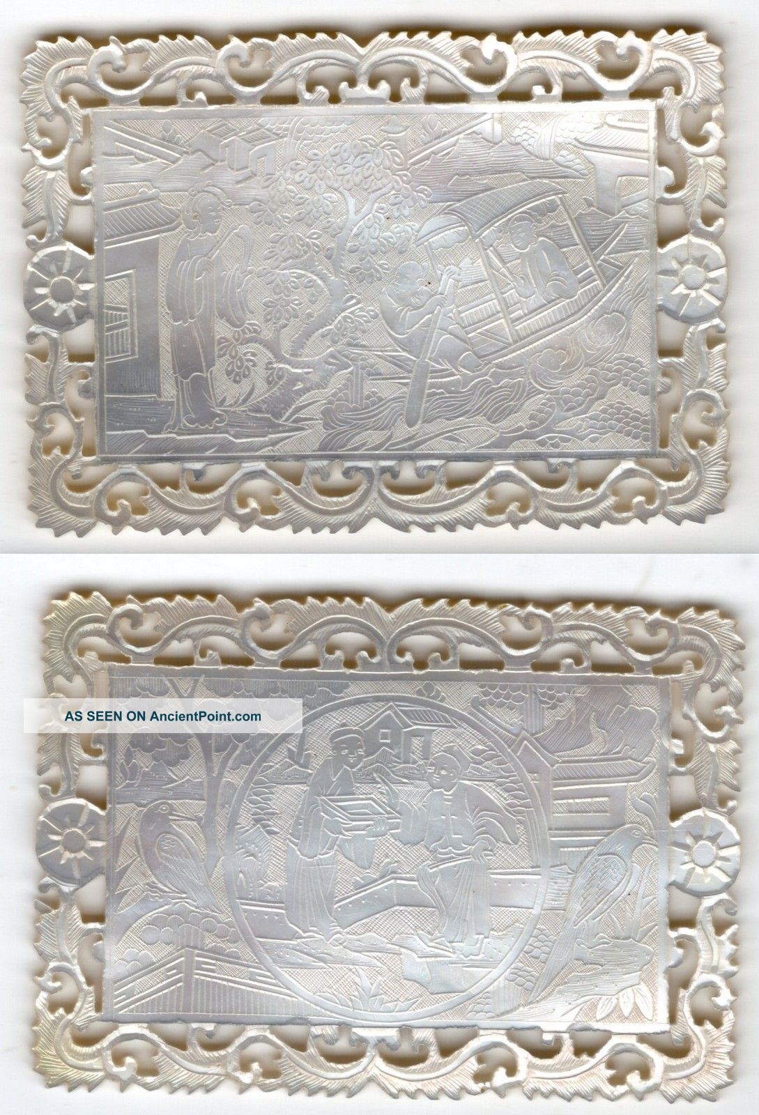 Rectangular Chinese Mother Of Pearl Gaming Counter Circa 1820.  (05) Other photo
