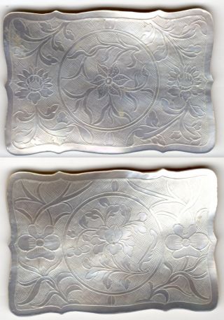 Rectangular Chinese Mother Of Pearl Gaming Counter Circa 1750 - 1770.  (07) photo