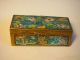 Colorful Antique Brass/enamel Chinese Stamp/trinket Box Boxes photo 1