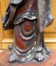 Antique Early 19c/18c Chinese Asian Large Wood Carved Statue Immortal Plates photo 4