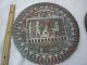Egyptian Antique Collectible Copper With Silver Inlaid Plates And Table Middle East photo 2