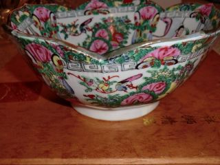 Antique/vintage Chinese Porcelain Bowl Hand Painted Rare Stamped photo