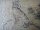 Rare Antique Chinese Painting Dog Sit Down By Lang Shining Paintings & Scrolls photo 1