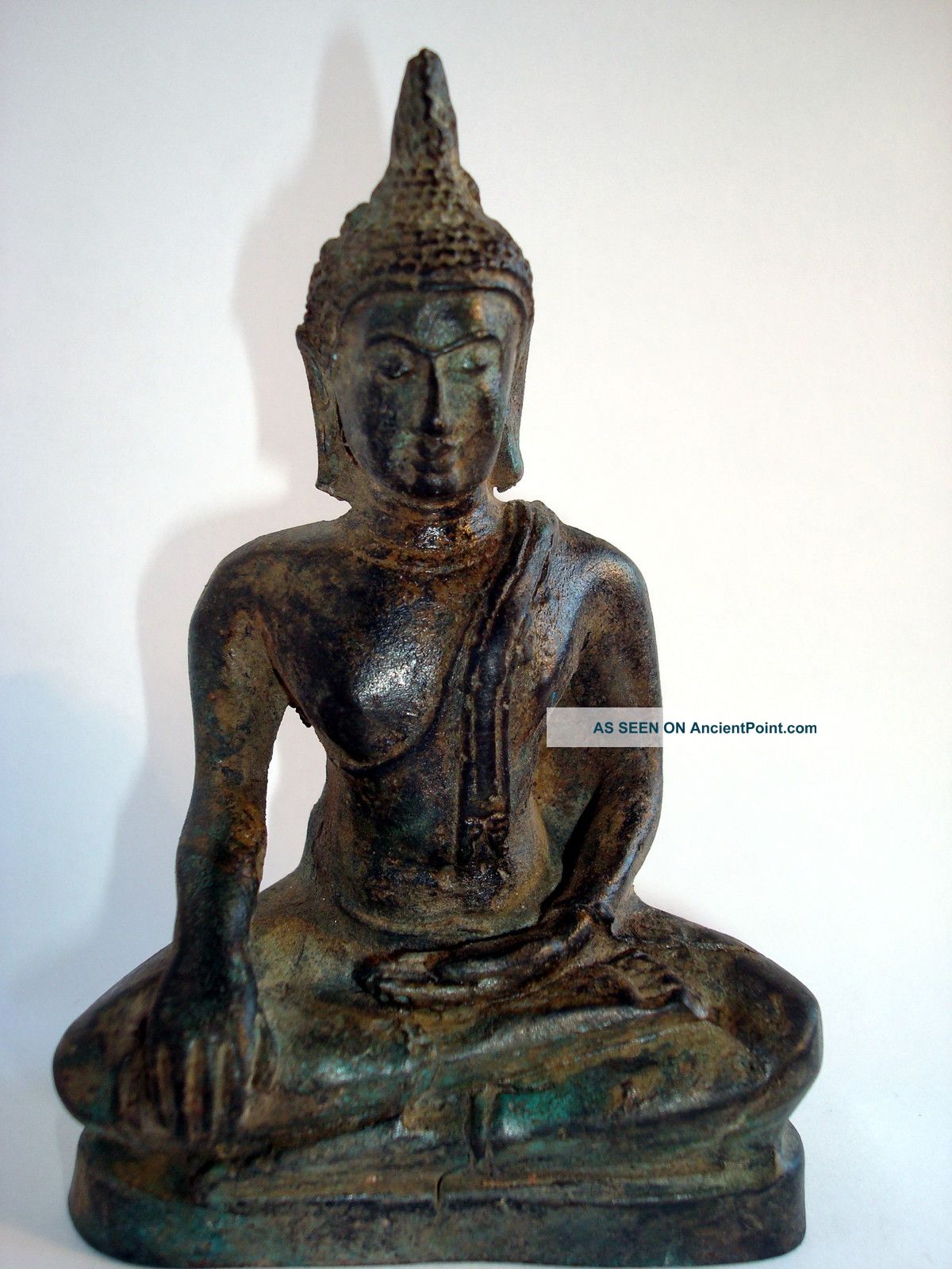 Very Rare And,  Bronze Seated Buddha Statue From Lop Buri,  Thailand. Other photo
