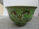 Chinese Porcelain Bowl Green Inside Red Lotus Colorful Exquisite Bowls photo 1