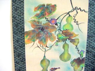 Japanese Antique Kakejiku Scroll Handwriting Gourd photo