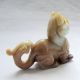 Antique Chinese Hetian Jade Carved Cat Beast Statue Other photo 5