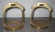 Pair Of Antique Brass Chinese Stirrups - Dragons,  Marked Other photo 1