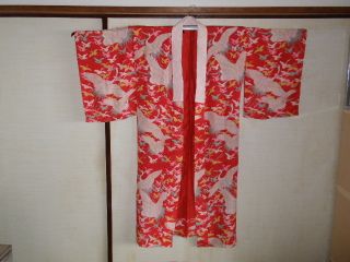 Japanese Vintage Nagajuban Kimono photo
