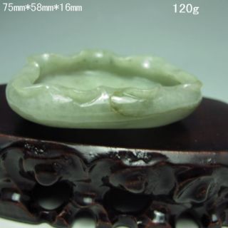 100% Natural Jadeite A Jade Hand - Carved Brush Washer Nr/nc1835 photo