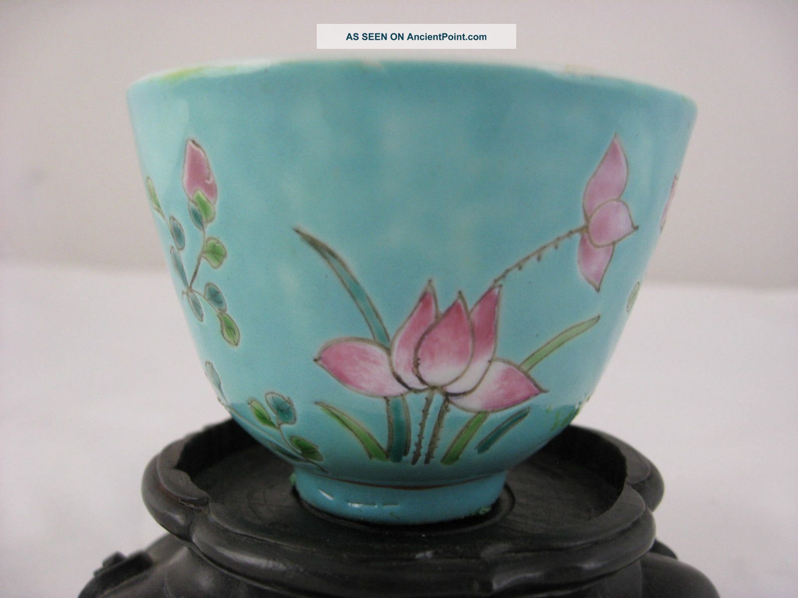 19th Century Chinese Famille Rose Cup Bowls photo