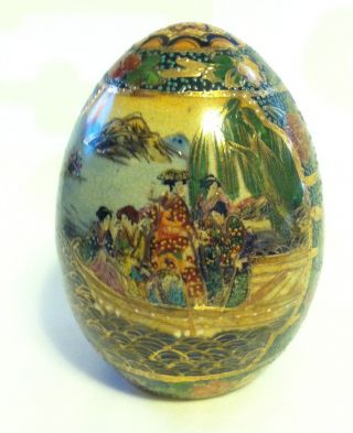 Rare Satsuma Porcelain Egg photo