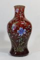 Rare Antique 19thc Chinese Famille Rose Enamel Flambe Oxblood Porcelain Vase Vases photo 7