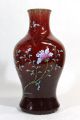 Rare Antique 19thc Chinese Famille Rose Enamel Flambe Oxblood Porcelain Vase Vases photo 8
