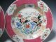 Pair Antique Chinese Export Enameled Cockerel Plates - Qianlong Period Plates photo 2
