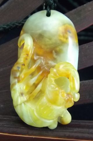 100% Natural Hetian Old Nephrite Jade Hand Carved Pendant Insect For Necklace 27 photo